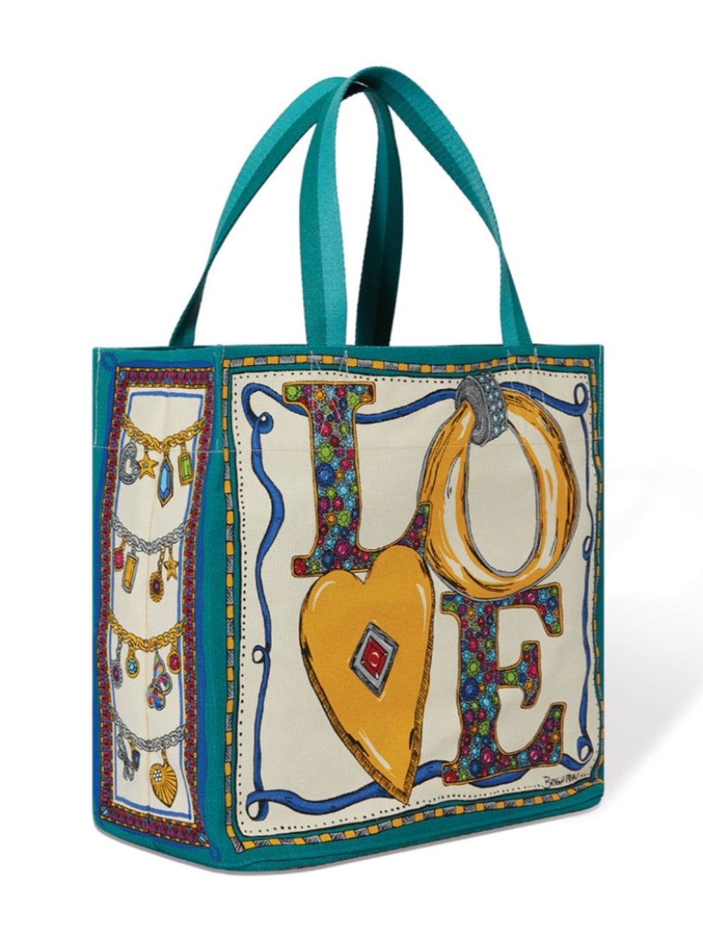 NWT Brighton Limited Edition Charmed Love Canvas Tote Bag